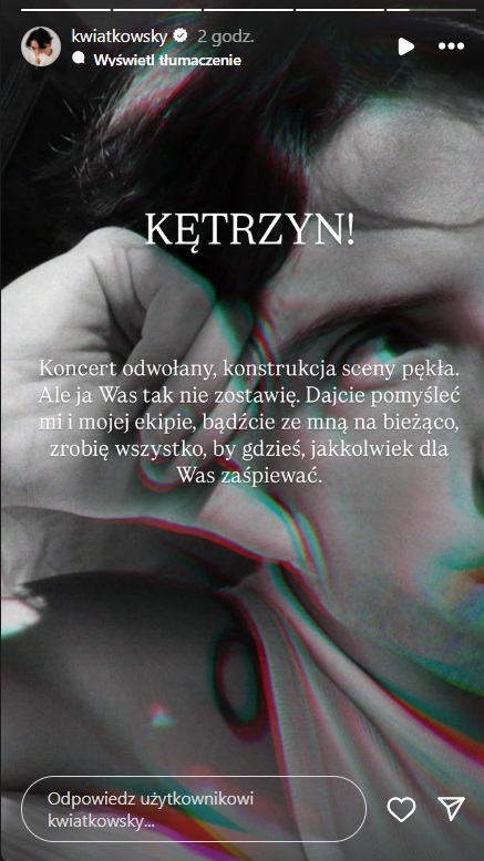 Dawid Kwiatkowski na Instagramie