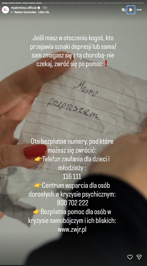 M jak miłość Instagram